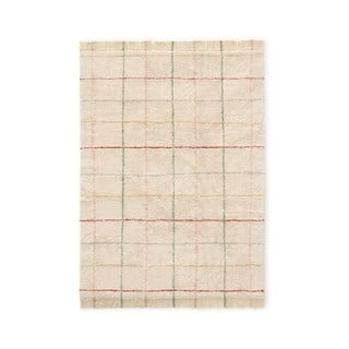 Кремав ръчно изработен памучен килим подходящ за пране 140x200 cm Color Lines – Lorena Canals
