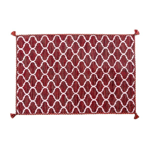 Tmavě červený ručně tkaný koberec Navaei & Co Elegant Kilim 343, 180 x 120 cm