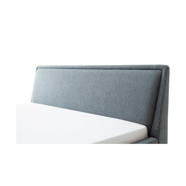 Зелено/синьо  двойно легло 160x200 cm тапицирано без ламелно дъно Frieda – Meise Möbel-image-3