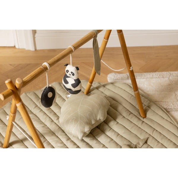 Зелено и кремаво детско килимче за игра Bamboo Leaf – Lorena Canals-image-1