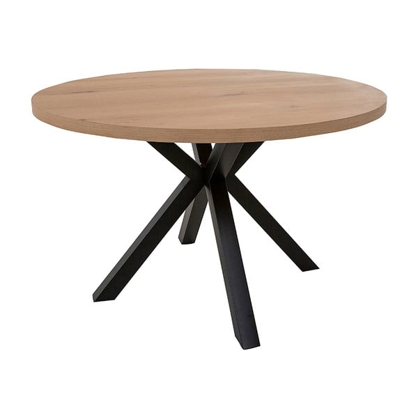 Кръгла маса за хранене с черни крака, ø 120 cm Maison - Canett