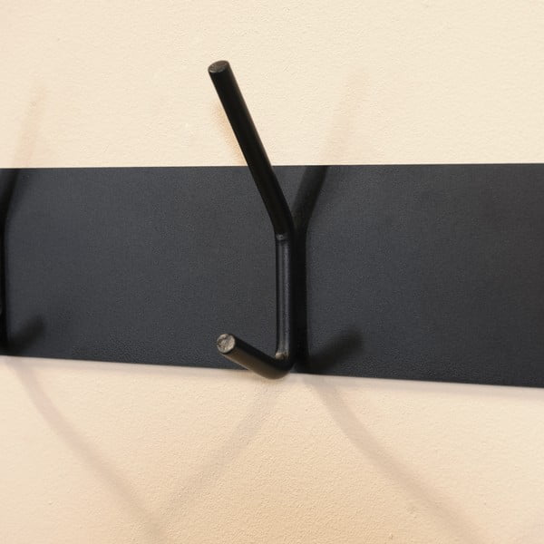 Черна метална стенна закачалка 70 cm Fusion – Spinder Design-image-2