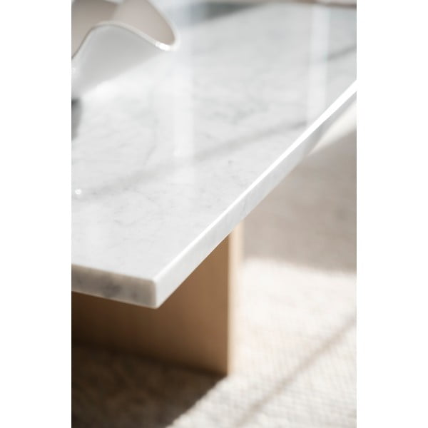 Кафява мраморна масичка за кафе 90x90 cm Brooksville - Rowico-image-2