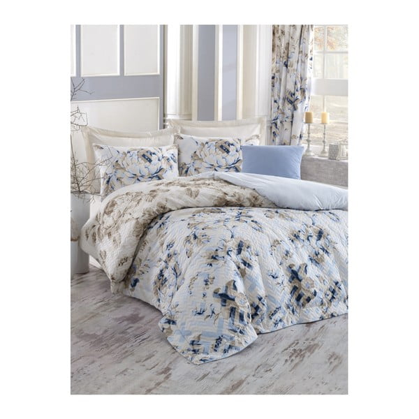Памучно спално бельо с чаршаф за двойно легло Mesa Dulo, 180 x 230 cm - Unknown
