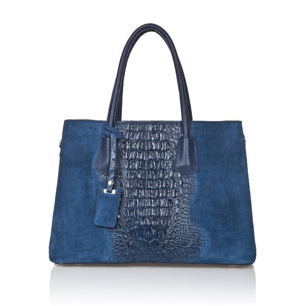 Modrá kožená kabelka Markese Procris