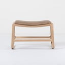 Отоман с масивна дъбова конструкция и детайли от кафява биволска кожа Dedo - Gazzda