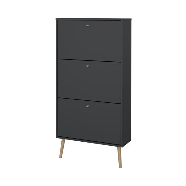 Антрацитна закачалка за обувки с панти Bodo - Tvilum-image-3