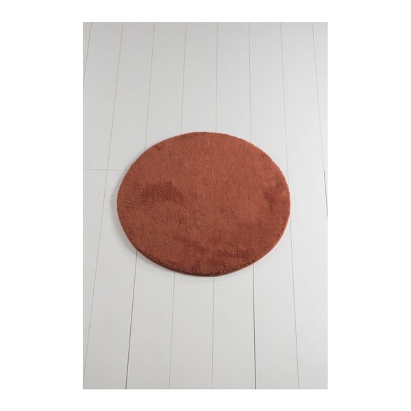 Тухленочервена постелка за баня Colors of Cap, ⌀ 90 cm - Foutastic