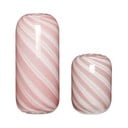 Комплект от 2 вази от розово и бяло стъкло Candy - Hübsch