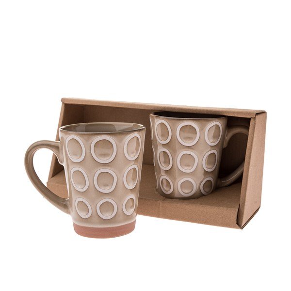 Сини керамични чаши в комплект от 2 бр. 380 ml – Dakls