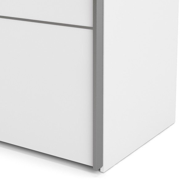 Бял гардероб с плъзгащи се врати 182x202 cm Verona - Tvilum-image-1