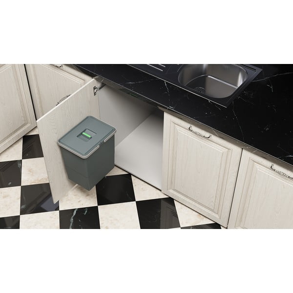 Вграден пластмасов контейнер за отпадъци 24 л Easy - Elletipi-image-4