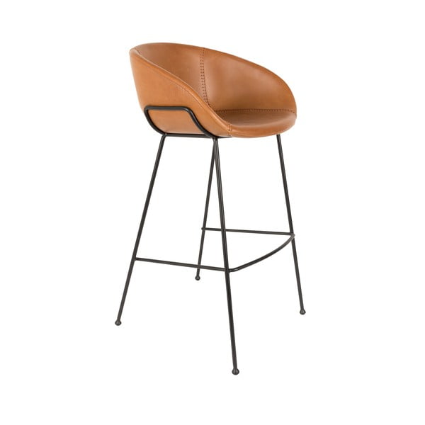 Комплект от 2 кафяви бар столове , височина на седалката 76 cm Feston - Zuiver