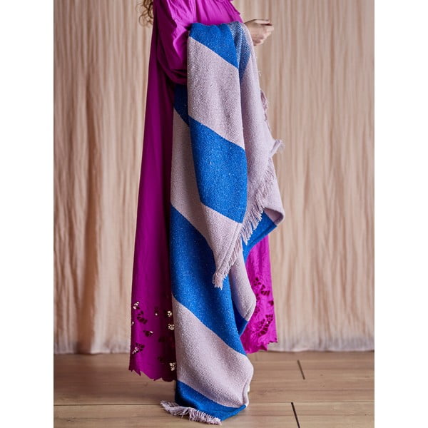 Одеяло в син и розов цвят 130x160 cm Cadeo – Bloomingville-image-1