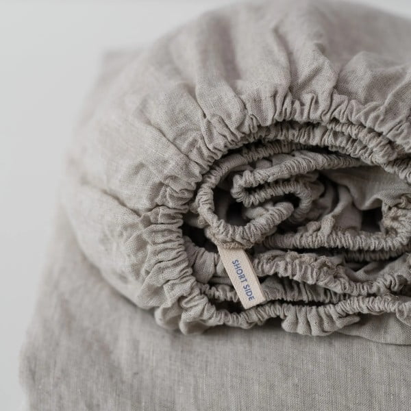 Естествен ленен еластичен чаршаф , 180 x 200 cm - Linen Tales-image-2