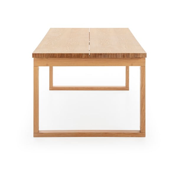 Трапезна маса с дъбов плот 100x220 cm Rina – Marckeric-image-2