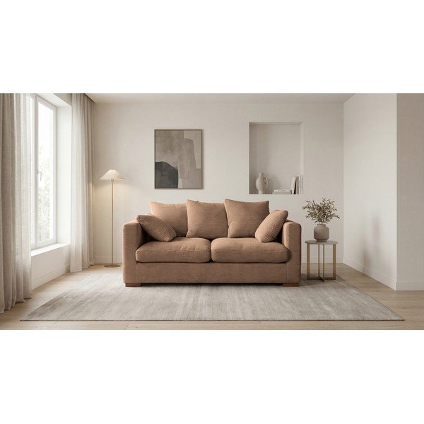 Светлокафяв велурен диван 175 cm Comfy - Scandic-image-4