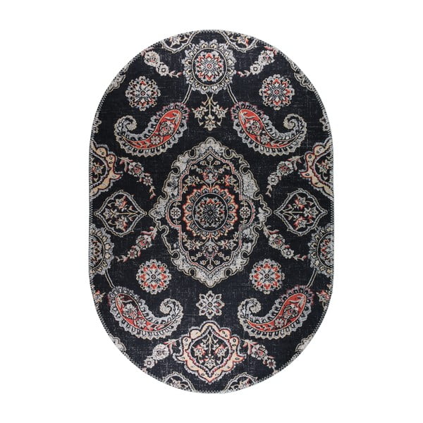 Черен миещ се килим 160x230 cm - Vitaus