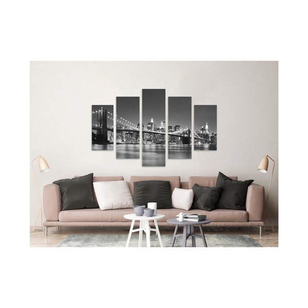 Картина от няколко части на платно Мост BW, 100 x 150 cm - Styler-image-2