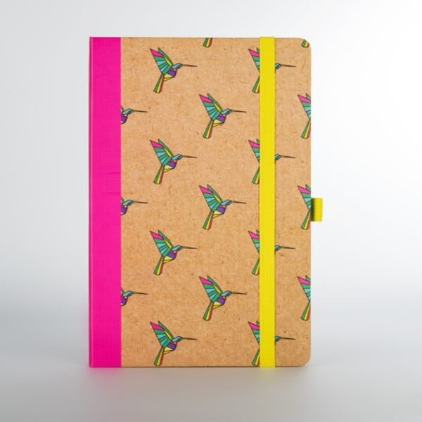 Тетрадка с колибри оригами, 150 страници - Just Mustard
