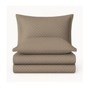 Кафяво единично  спално бельо от памук Renforcé 140x200 cm Checkered – Mila Home Luxury