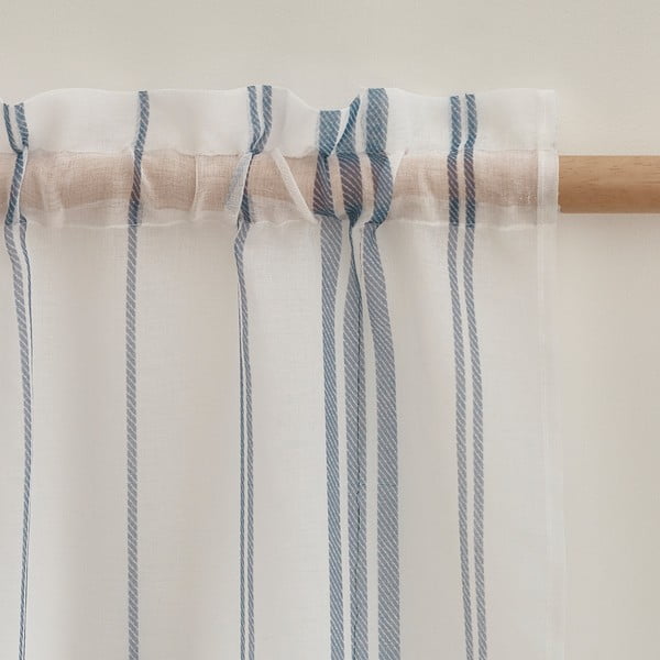 Бяла завеса от воал 140x229 cm Harbour Stripe – Catherine Lansfield