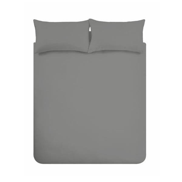 Тъмно сиво спално бельо от египетски памук Charcoal, 200 x 200 cm - Bianca