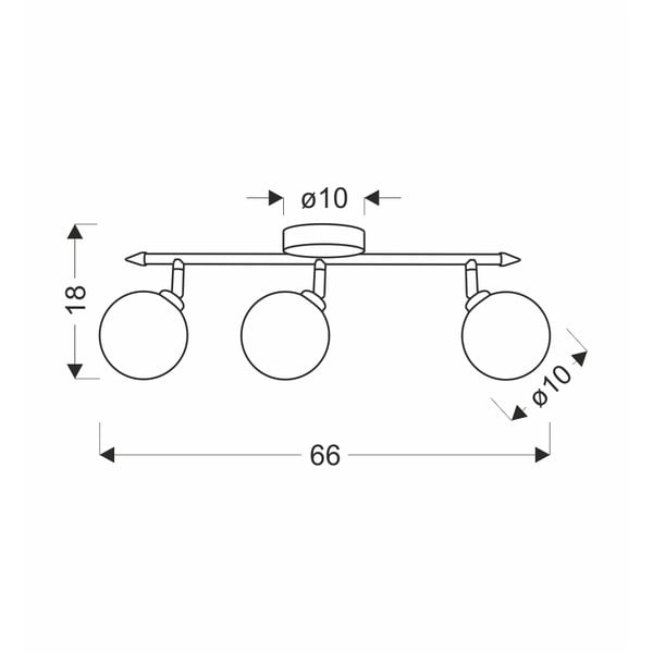 Лампа за таван в бронзов цвят със стъклен абажур ø 10 cm Rodia - Candellux Lighting-image-2