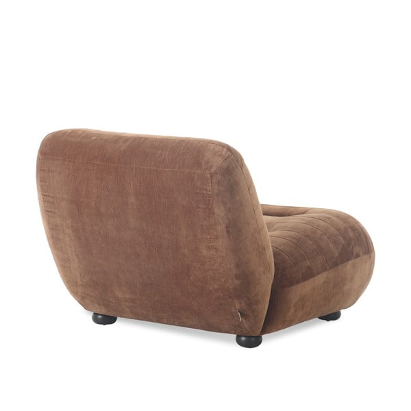 Кафяво кадифено кресло Wyatt – Dutchbone-image-4