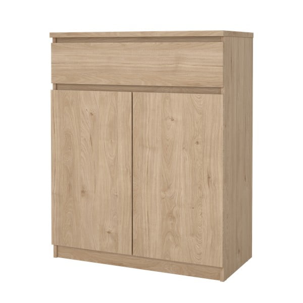 Скрин от дъбов декор в естествен цвят 80x100x40 cm Naia – Tvilum-image-4