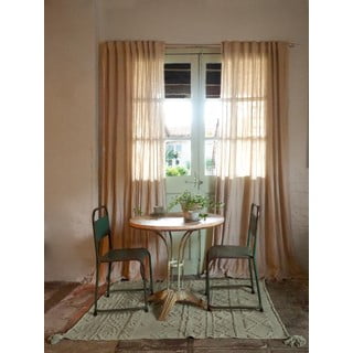Светлозелен ръчно изработен памучен килим подходящ за пране 120x160 cm Tribu Olive – Lorena Canals