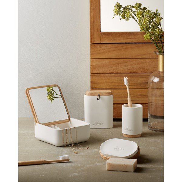 Bílý úložný box z jasanového dřeva La Forma Mackie-image-4