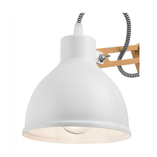 Бяло-кафява стенна лампа ø 15 cm Marcello - LAMKUR-image-3