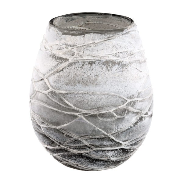 Šedá skleněná váza Ego Dekor, ⌀ 10 cm