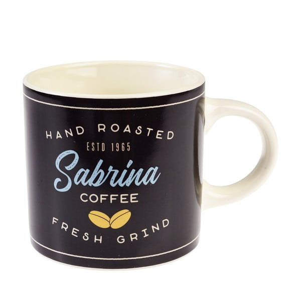 Антрацитна/кремава керамична чаша 350 ml Sabrina – Rex London-image-2