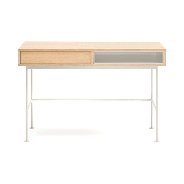 Работна маса с дъбов плот 60x120 cm Yoko – Teulat