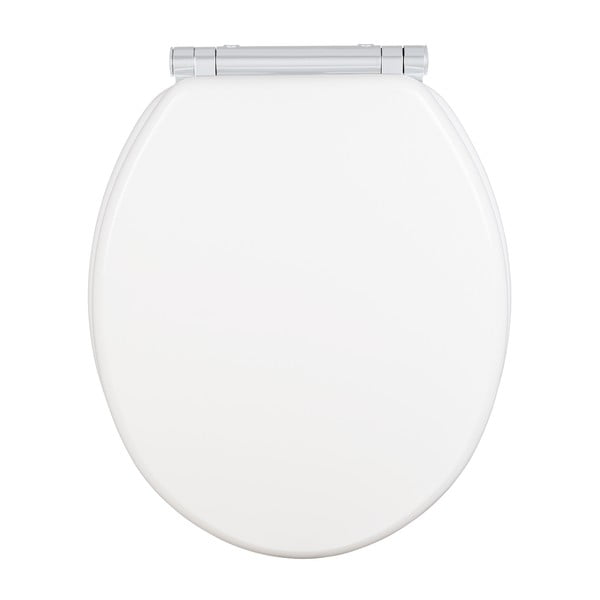 Бяла тоалетна седалка с автоматично затваряне 37 x 43 cm Morra - Wenko