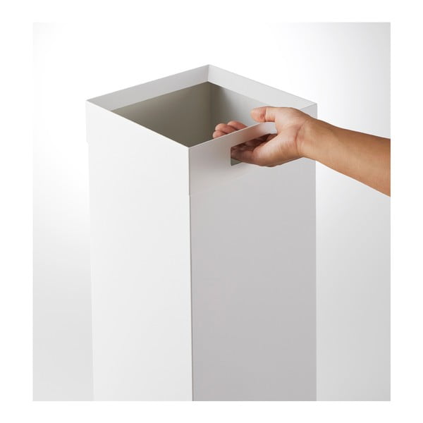 Бял метален контейнер за отпадъци 27 L Tall - YAMAZAKI-image-2