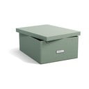 Картонена кутия за съхранение тюркоазена с капак 34,5x45x18,5 cm Katrin Canvas Paper Laminate – Bigso