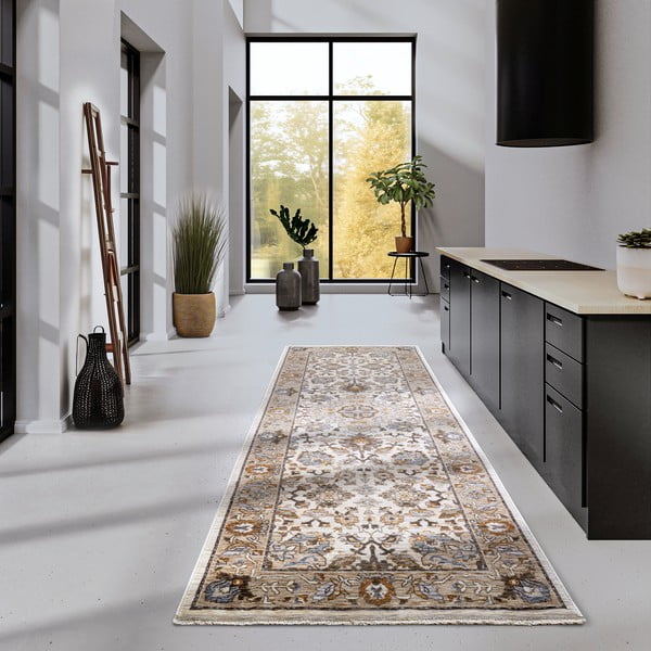 Кафяво-кремава килим пътека 80x190 cm Egon – Villeroy&Boch-image-1