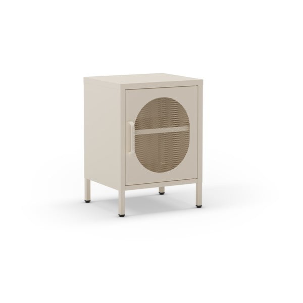 Кремаво метално нощно шкафче Diora – Marckeric-image-4