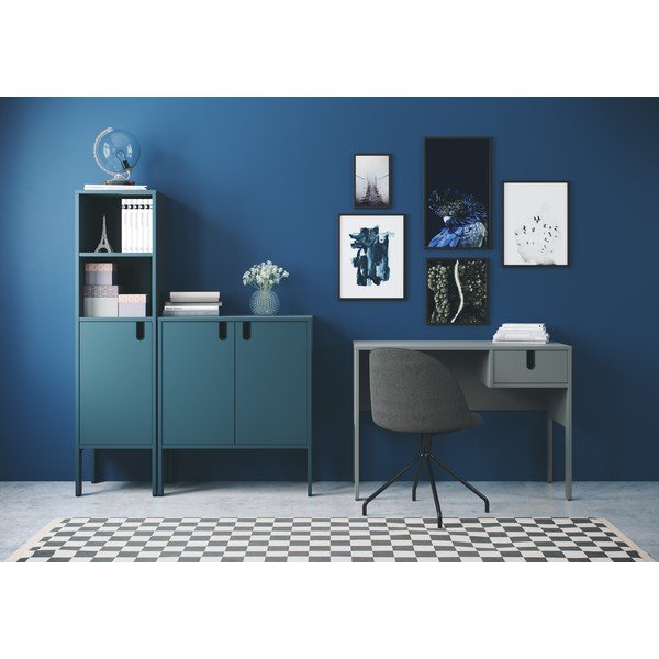 Сива работна маса Uno - Tenzo-image-1