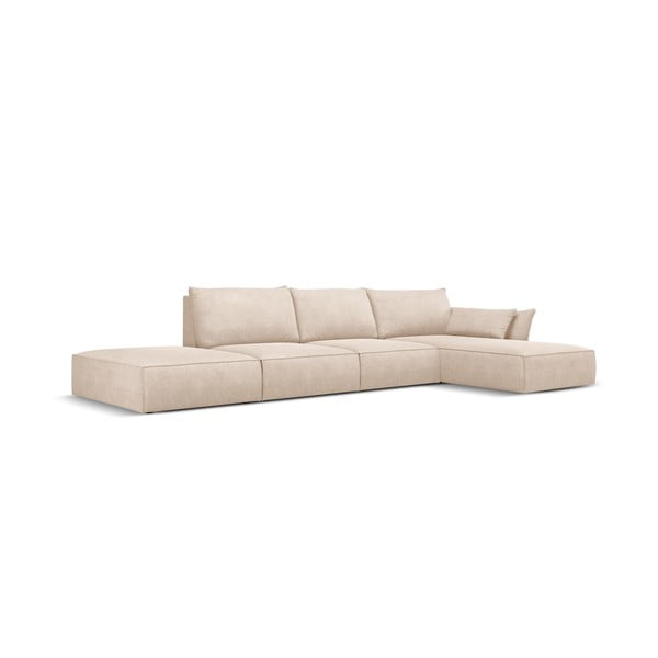 Бежов ъглов диван (десен ъгъл) Vanda - Mazzini Sofas-image-2
