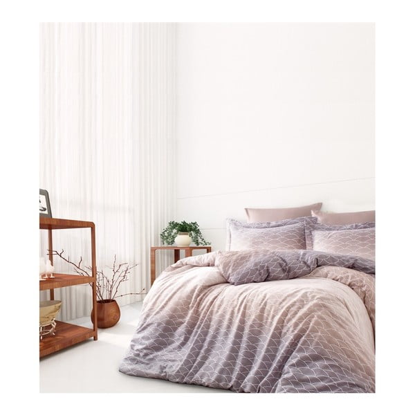 Спално бельо с памучен сатен за двойно легло Norma, 160 x 220 cm - Unknown