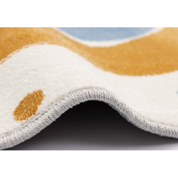 Детски килим в цвят жълта охра и слонова кост ø100 cm Joyful Gold – FD-image-2