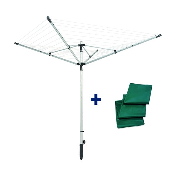 Градинска сушилня за дрехи в сребрист цвят 50 m LinoLift 500 – LEIFHEIT