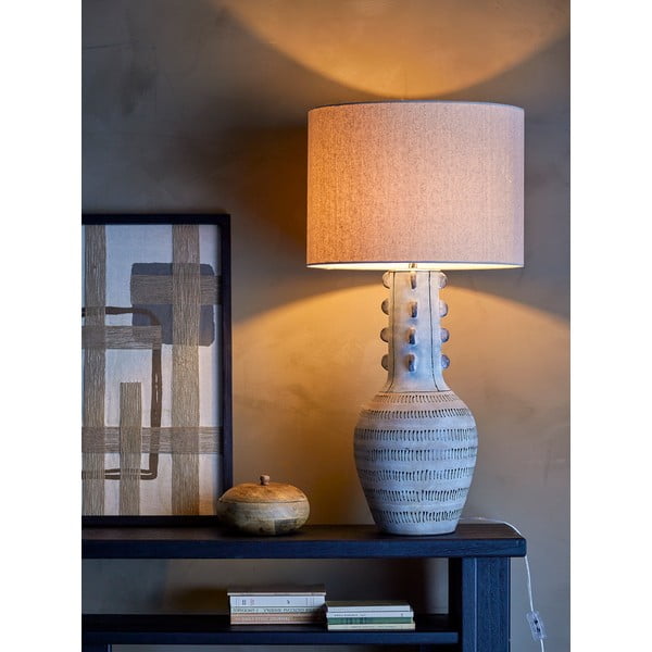 Светлосиня настолна лампа с текстилен абажур (височина 90 cm) Gadiela – Bloomingville-image-2