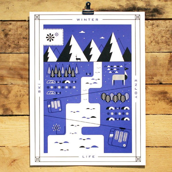 Plakát Winter, 41x30 cm
