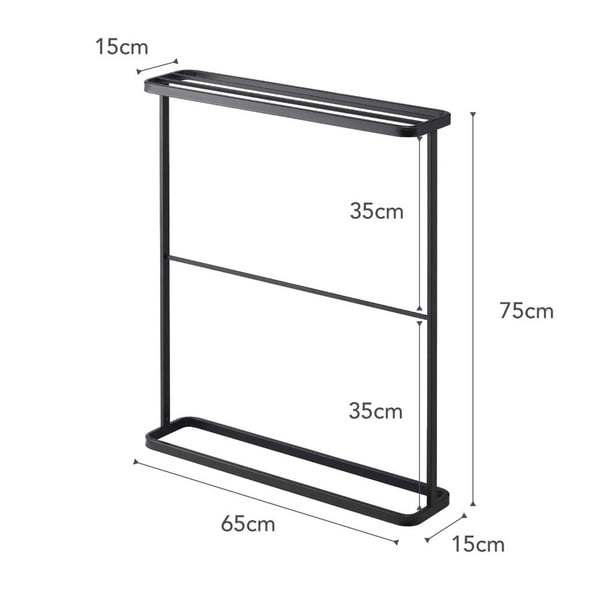 Черна стойка за кърпи Tower - YAMAZAKI-image-2