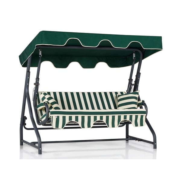 Зелена градинска метална люлка Ruta 3 – Floriane Garden-image-1
